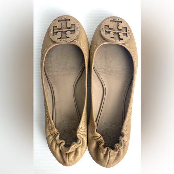 Tory Burch women leather Reva ballet flats nude color size 6 - Picture 6 of 13